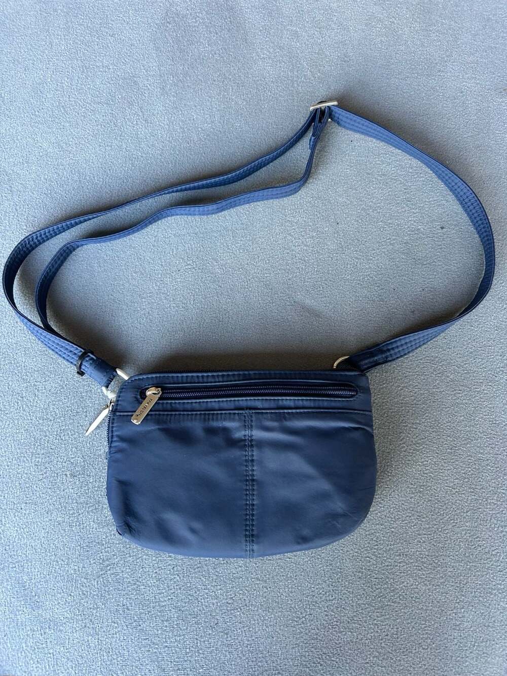 Travelon Anti-Theft Blue Nylon Crossbody Bag Purse